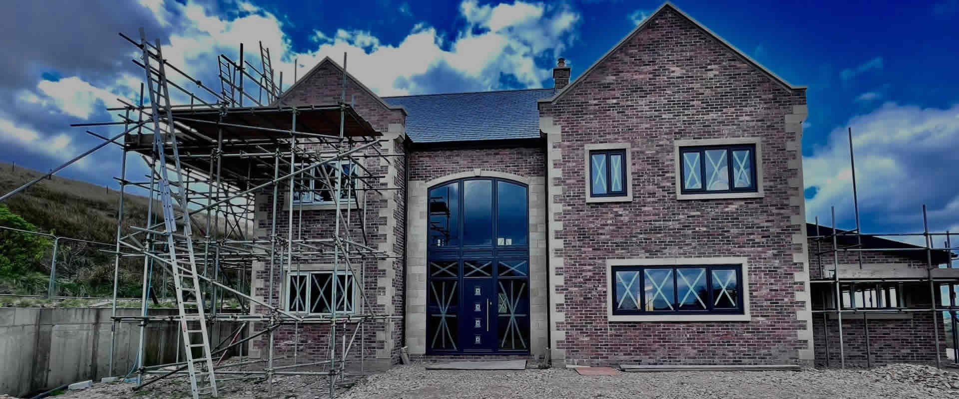 New build house under construction by Johnson's Building Services in Bolton