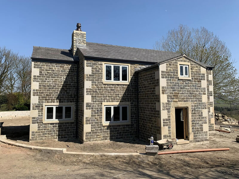 front view of new build home in Bolton