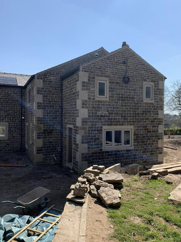 rear view of new build home in Bolton